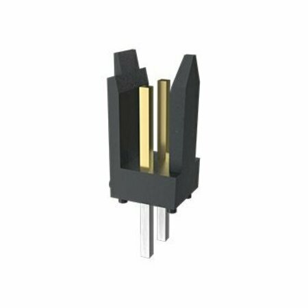 FCI Board Connector, 2 Contact(S), 1 Row(S), Male, Straight, 0.1 Inch Pitch, Solder Terminal, Locking,  76384-302LF